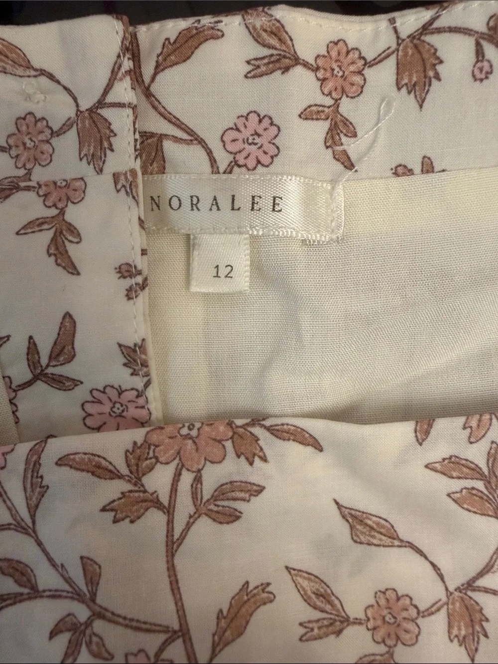 Brand New in Box Noralee Girls Cream Floral Puff-Sleeve Dress